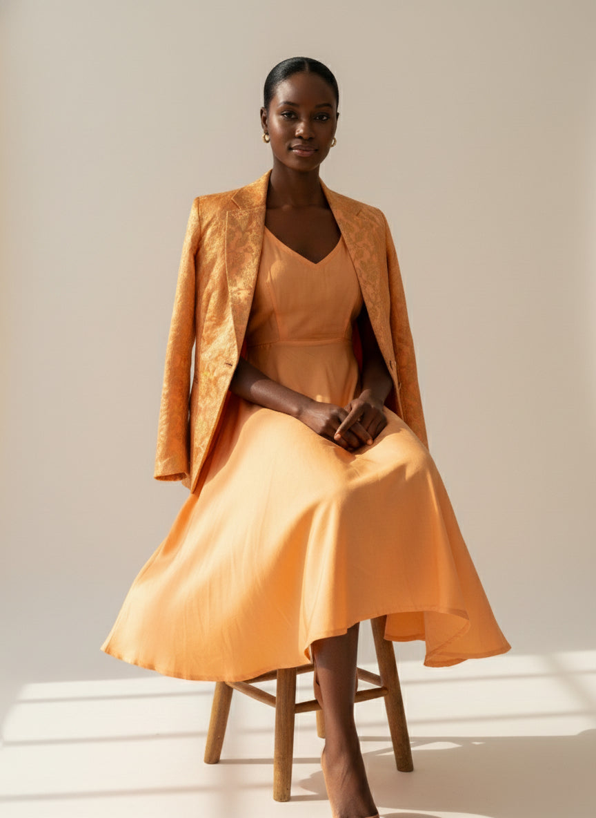 Solenne Silk Dress