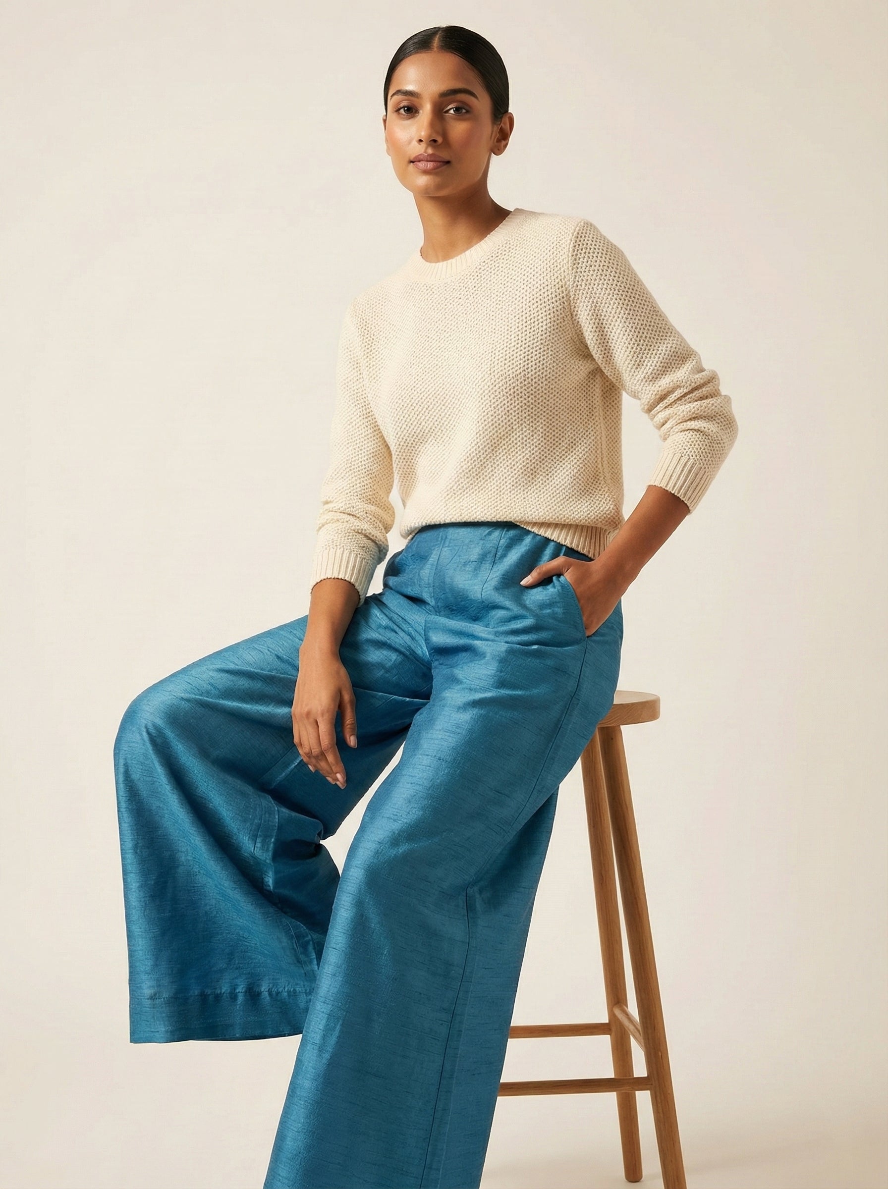 Solenne Silk Pants