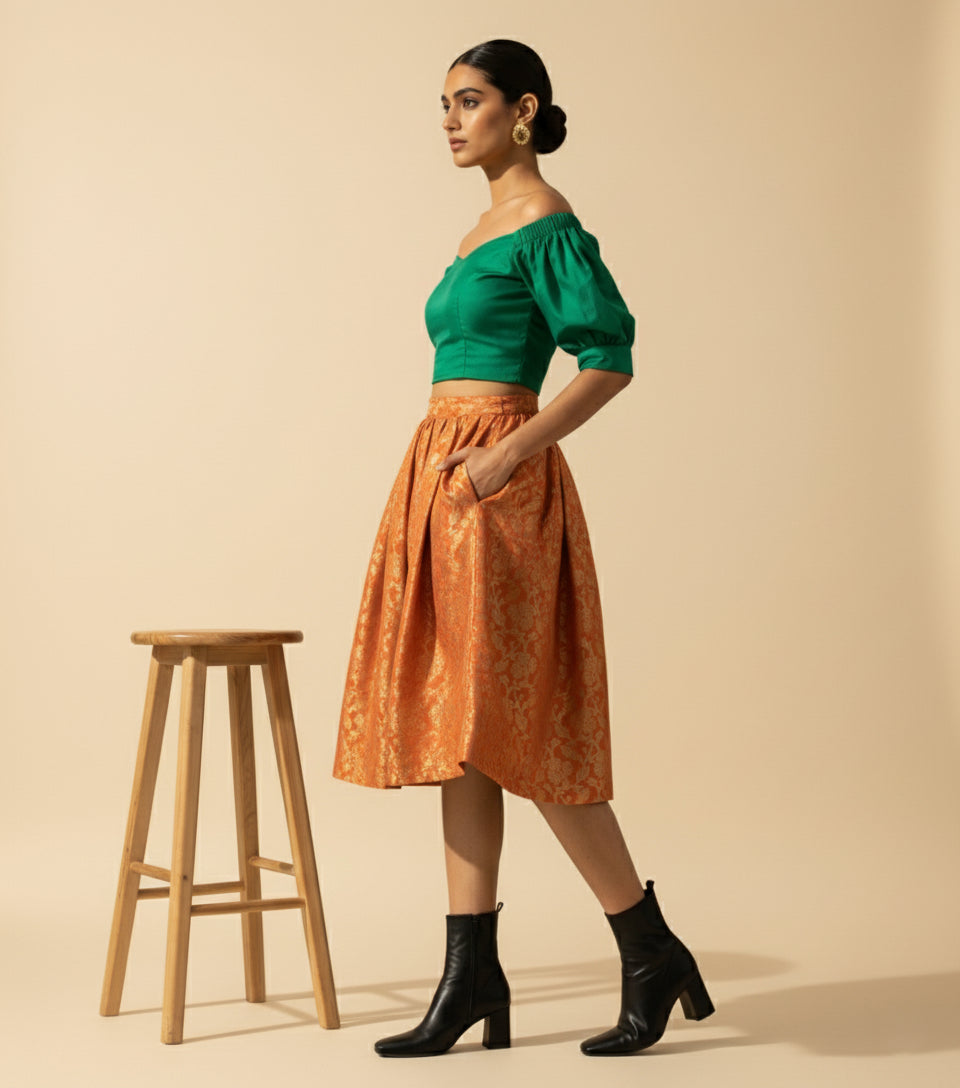 Florin Skirt - With Center Slit