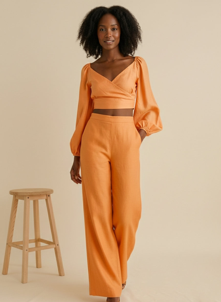 Solenne Wrap Top